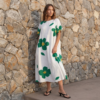 Harper Women’s Polyester Short-Sleeve Maxi Dress Pullover