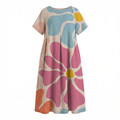 Harper Women’s Polyester Short-Sleeve Maxi Dress Pullover
