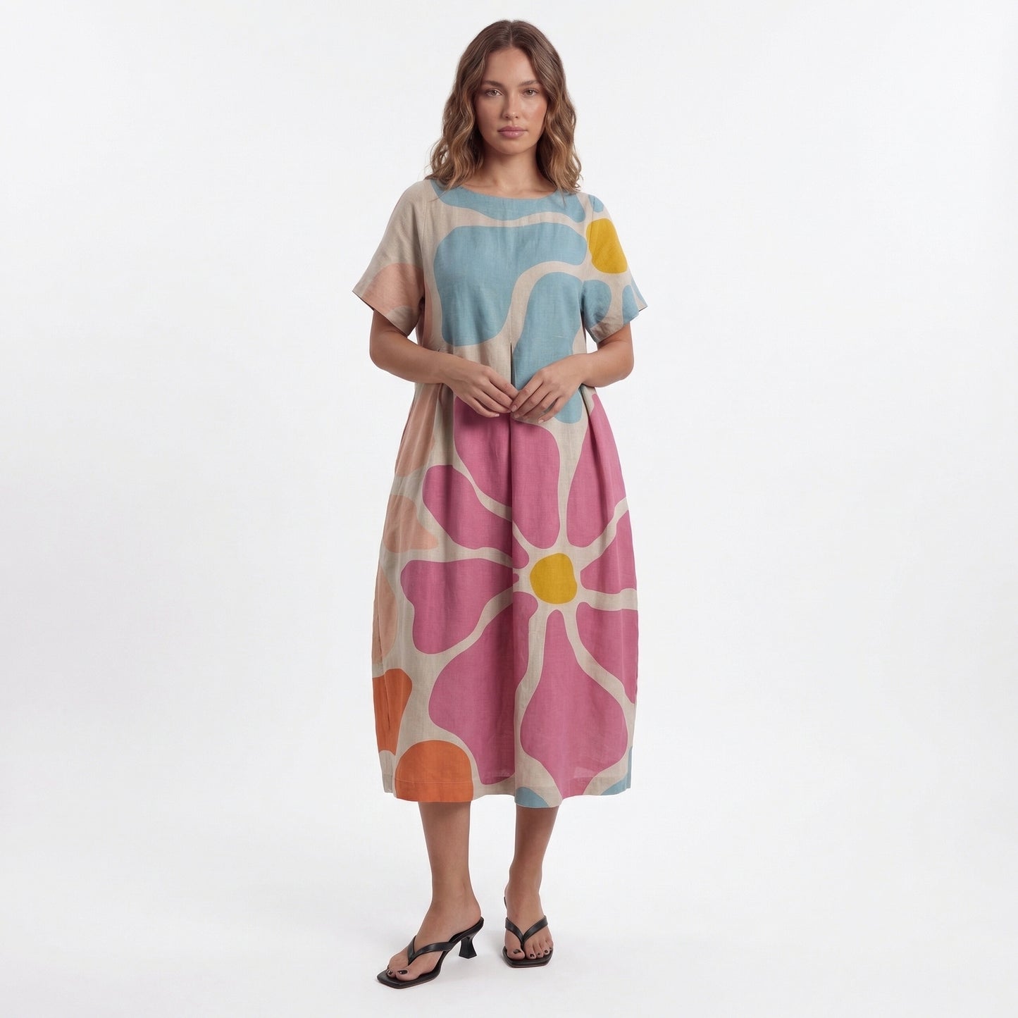 Harper Women’s Polyester Short-Sleeve Maxi Dress Pullover