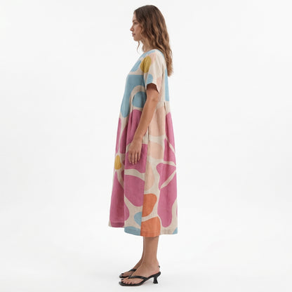 Harper Women’s Polyester Short-Sleeve Maxi Dress Pullover