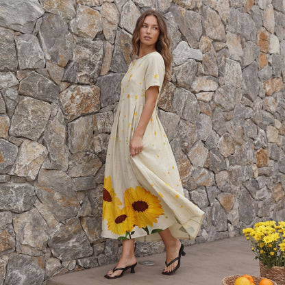 Harper Women’s Polyester Short-Sleeve Maxi Dress Pullover