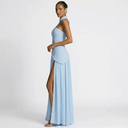 Inès | Women’s Crepe Strapless Maxi Dress with Scarf