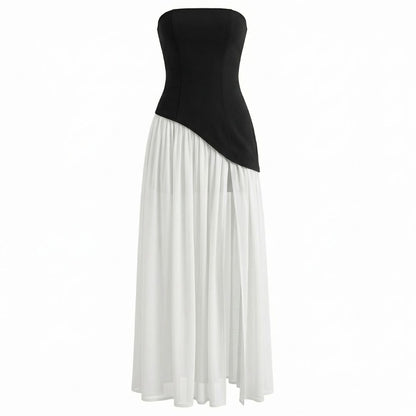 Inès | Women’s Crepe Strapless Maxi Dress with Scarf