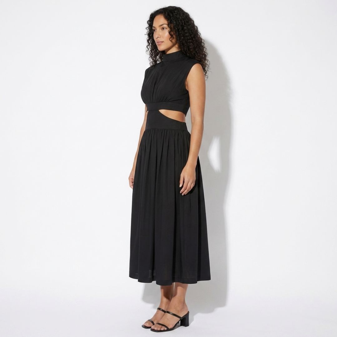 Isabelle Women’s Cut-Out Waist Sleeveless Midi Dress