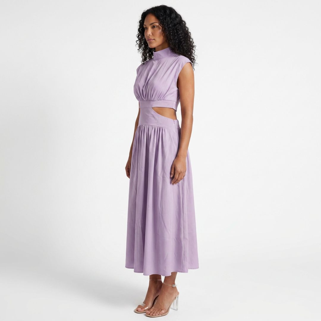 Isabelle Women’s Cut-Out Waist Sleeveless Midi Dress