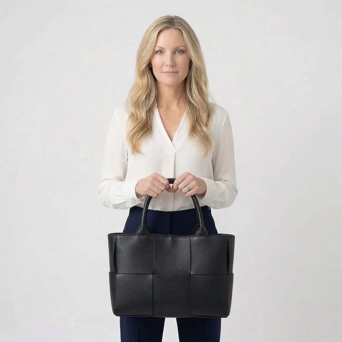 Léonie | Women’s Geometric Panel Shopper Tote Dual-Handle