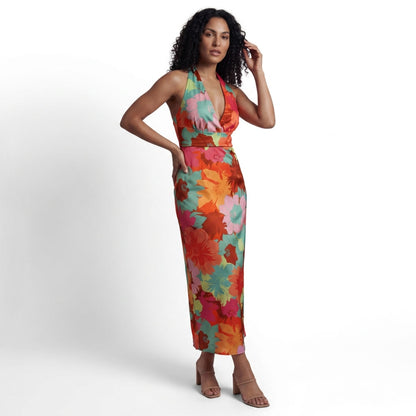 Liora Women’s Printed Halter-Neck Midi Dress