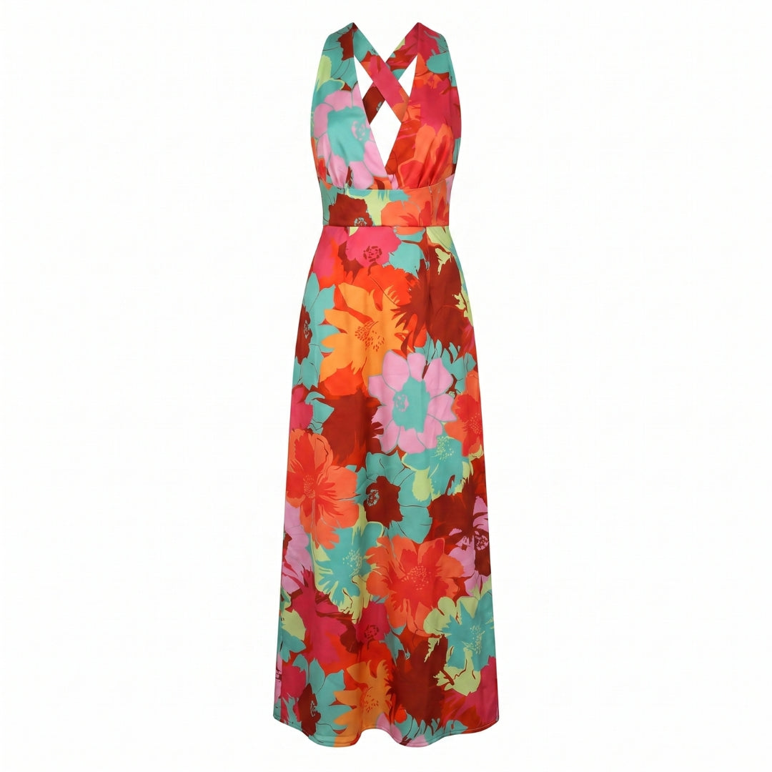 Liora Women’s Printed Halter-Neck Midi Dress