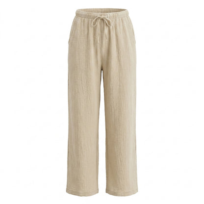 Lucien Women’s Textured Drawstring Wide-Leg Pants