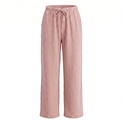 Lucien Women’s Textured Drawstring Wide-Leg Pants