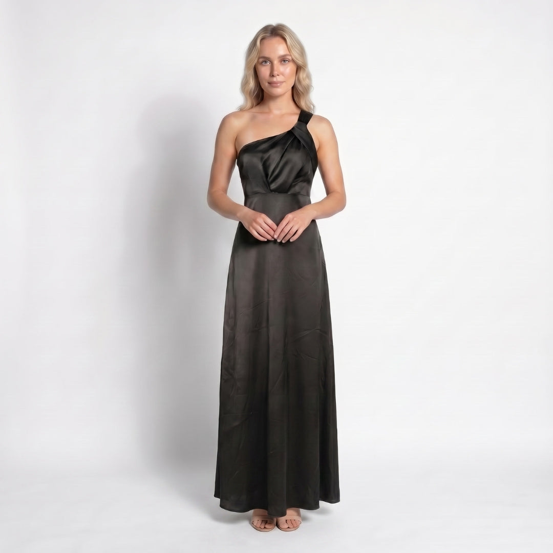 Lucienne Women’s Satin One-Shoulder Maxi Dress