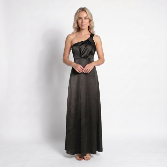Lucienne Women’s Satin One-Shoulder Maxi Dress