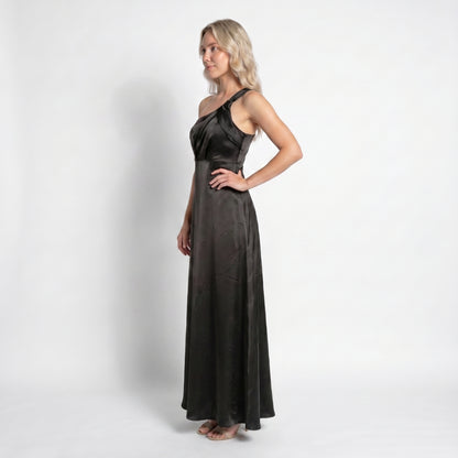 Lucienne Women’s Satin One-Shoulder Maxi Dress