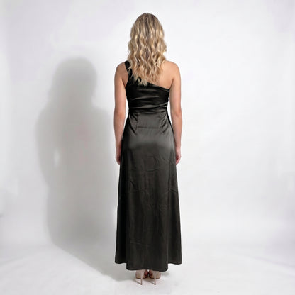 Lucienne Women’s Satin One-Shoulder Maxi Dress