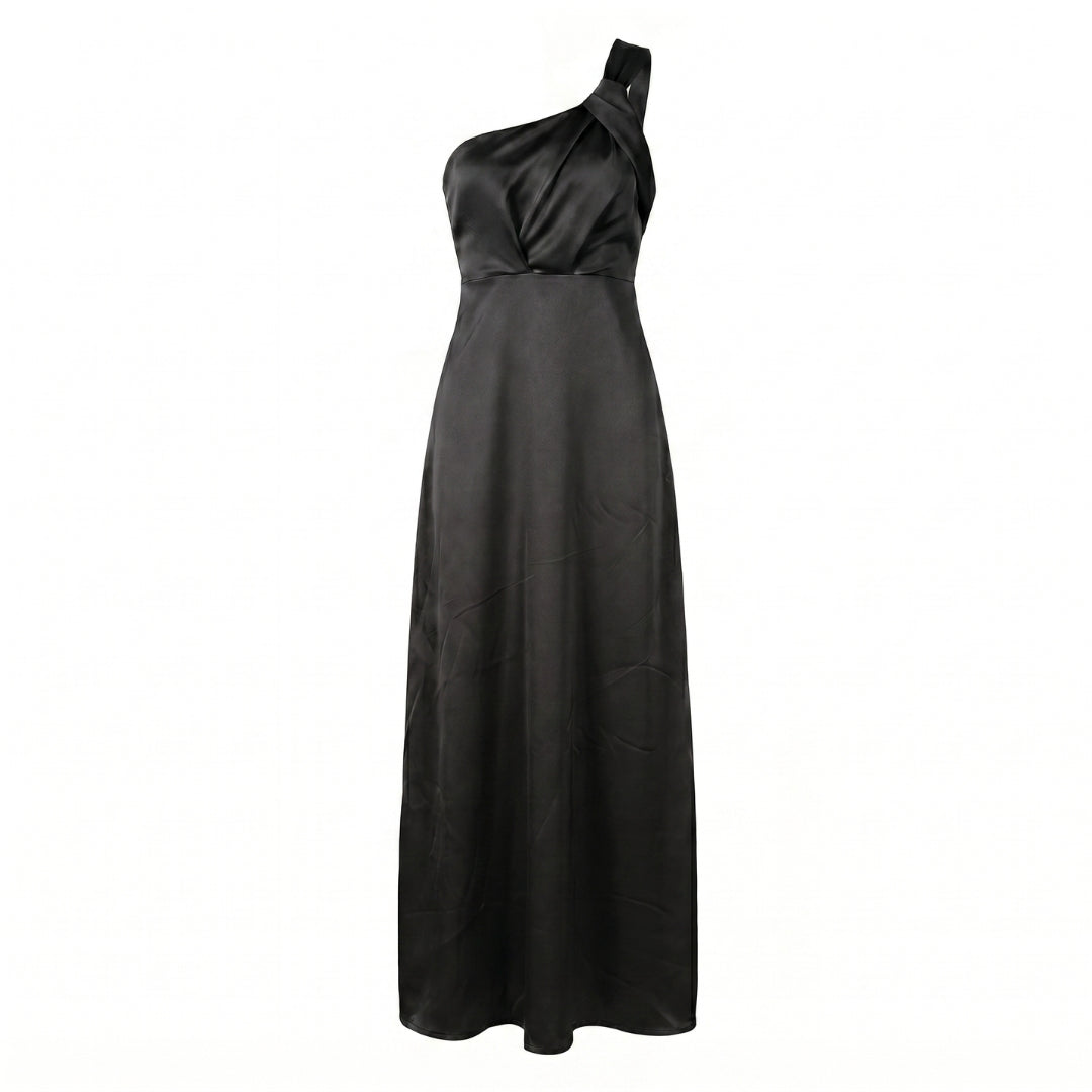 Lucienne Women’s Satin One-Shoulder Maxi Dress