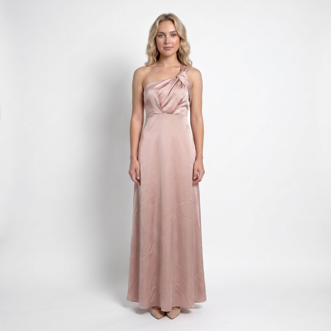 Lucienne Women’s Satin One-Shoulder Maxi Dress