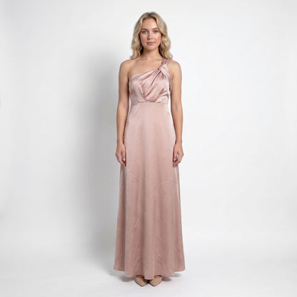 Lucienne Women’s Satin One-Shoulder Maxi Dress