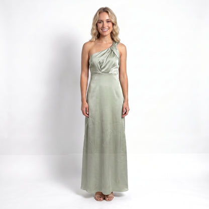 Lucienne Women’s Satin One-Shoulder Maxi Dress