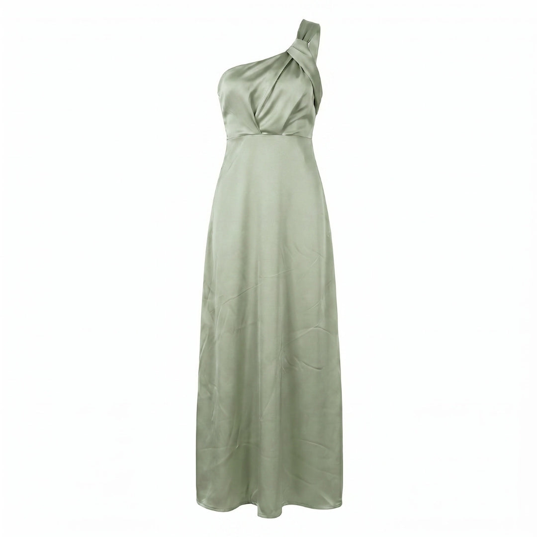 Lucienne Women’s Satin One-Shoulder Maxi Dress