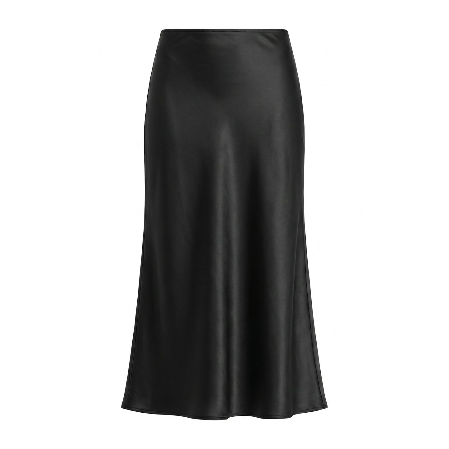 Lumi Women's Maxi Skirt Satin High Waist, Fluid A-Line