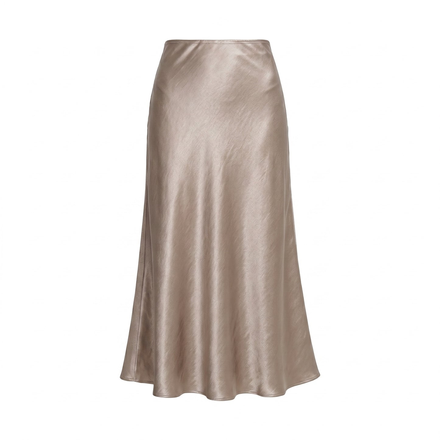 Lumi Women's Maxi Skirt Satin High Waist, Fluid A-Line