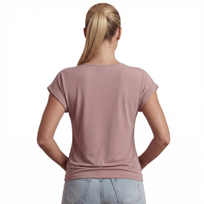 Lydia Women’s Polyester Short-Sleeve Blouse V-Neck Twist