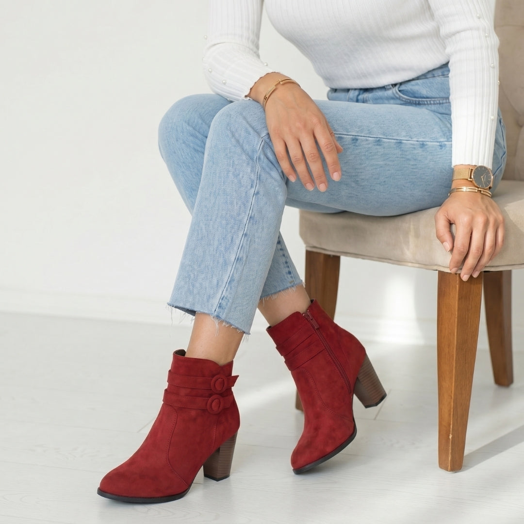 Madeleine Women’s Suede Block-Heel Ankle Boots