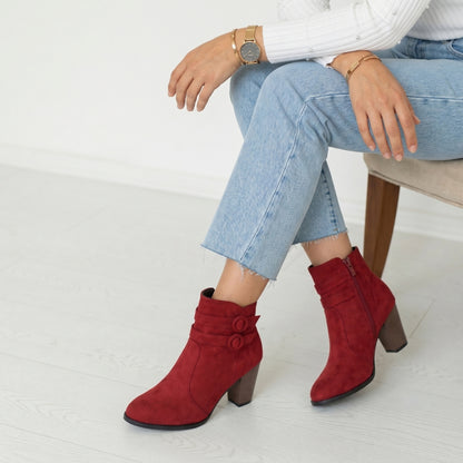 Madeleine Women’s Suede Block-Heel Ankle Boots