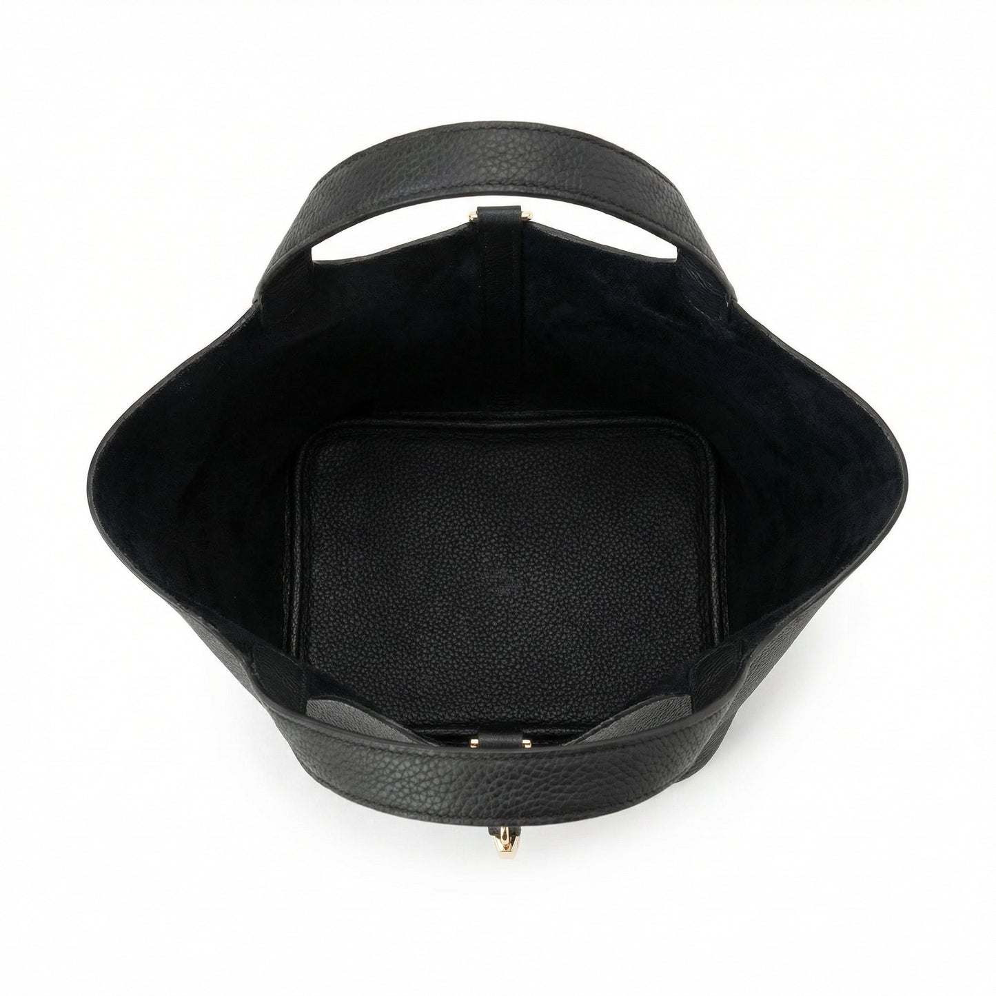 Maëlle | Women’s Leather Bucket Bag with Lock Detail