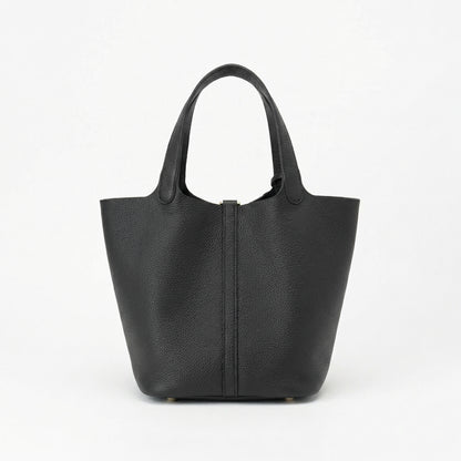 Maëlle | Women’s Leather Bucket Bag with Lock Detail