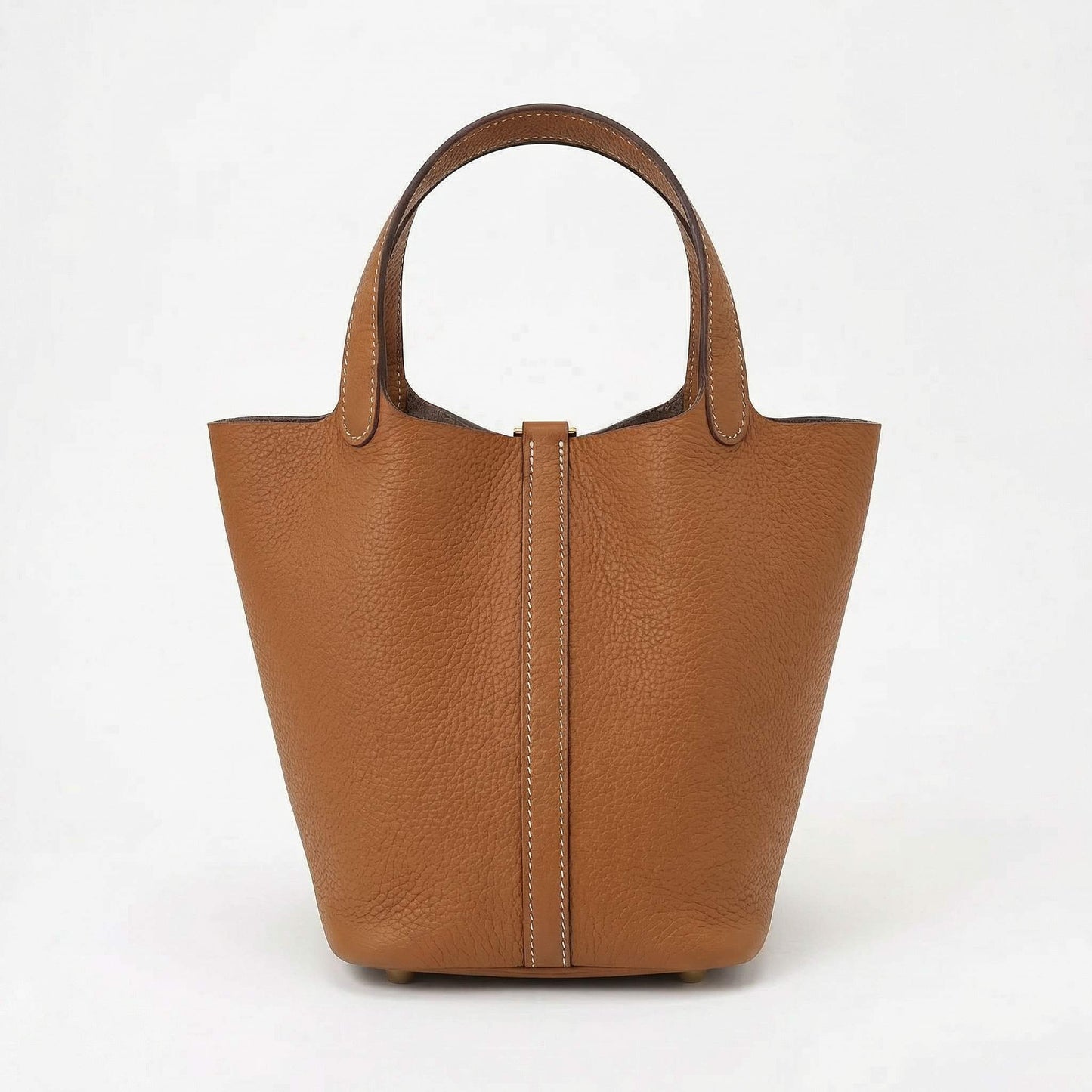 Maëlle | Women’s Leather Bucket Bag with Lock Detail