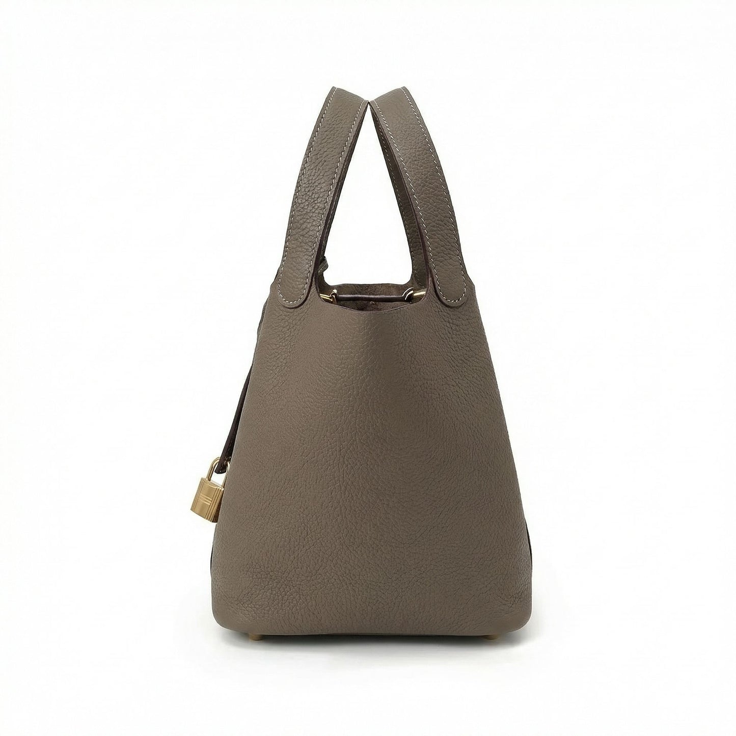 Maëlle | Women’s Leather Bucket Bag with Lock Detail