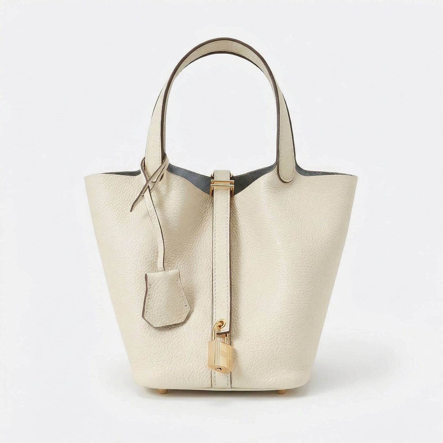Maëlle | Women’s Leather Bucket Bag with Lock Detail
