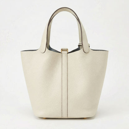 Maëlle | Women’s Leather Bucket Bag with Lock Detail