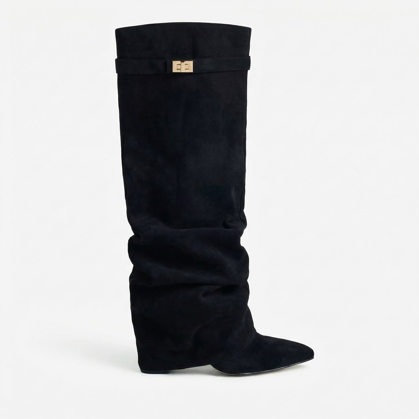 Maëlle Women’s Slouchy Suede Knee-High Boots Buckle