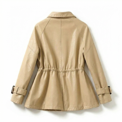 Manhattan | Sheepskin Leather Cinched-Waist Jacket