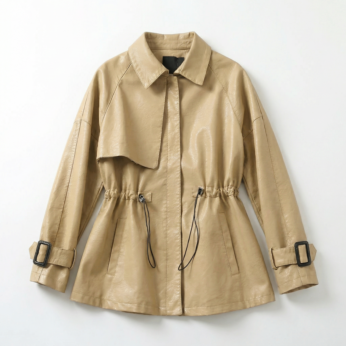 Manhattan | Sheepskin Leather Cinched-Waist Jacket