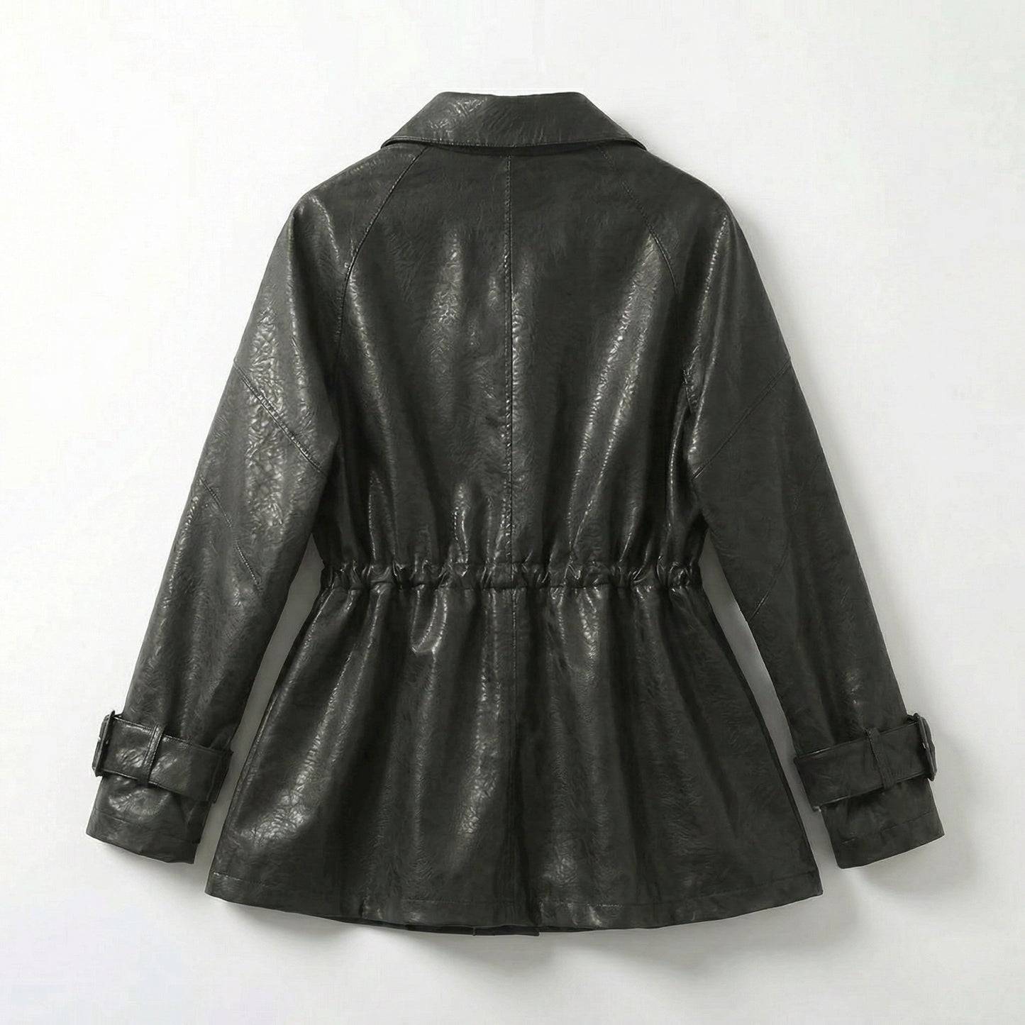 Manhattan | Sheepskin Leather Cinched-Waist Jacket