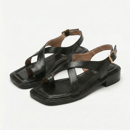 Marcelle | Italian Leather Cross Sandals