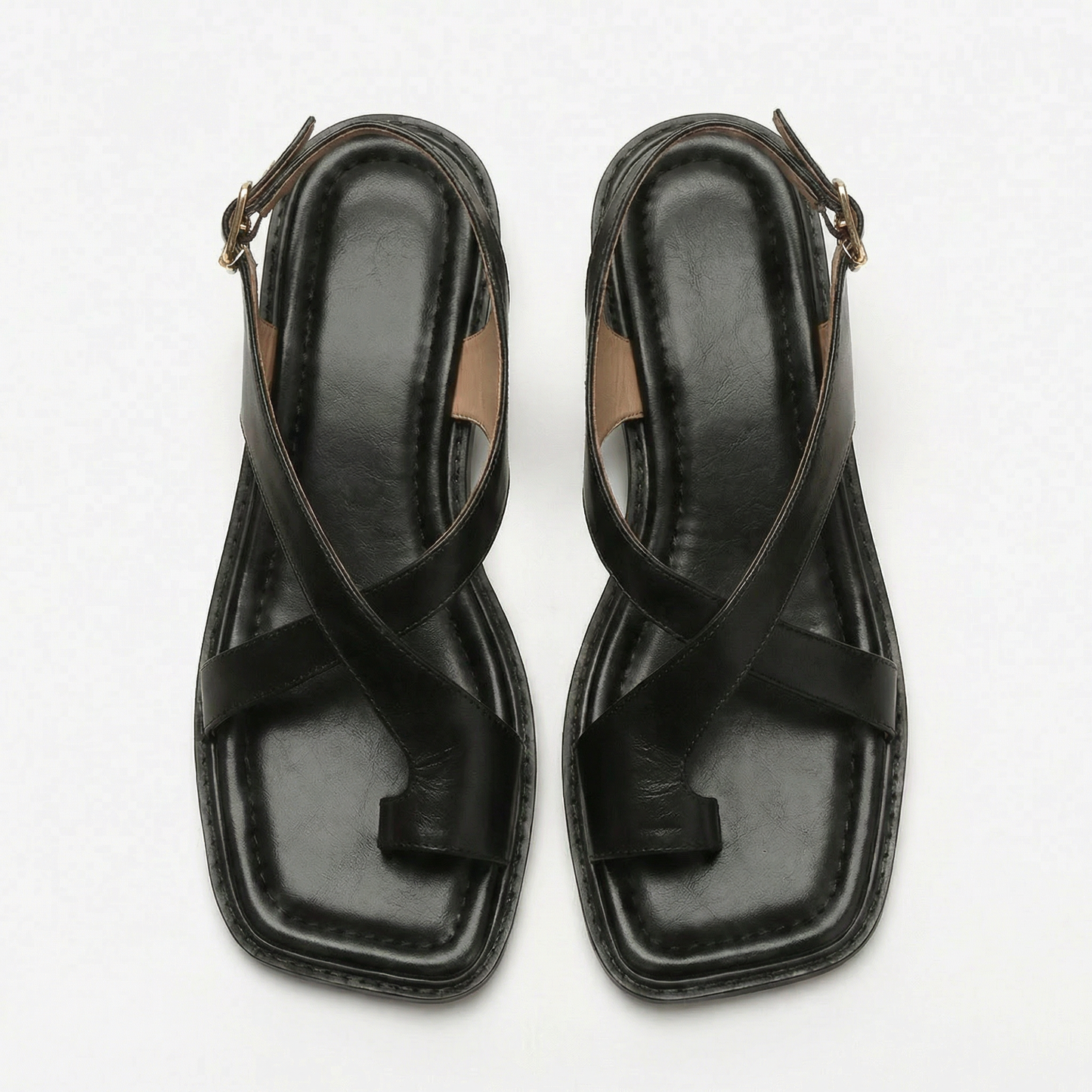 Marcelle | Italian Leather Cross Sandals