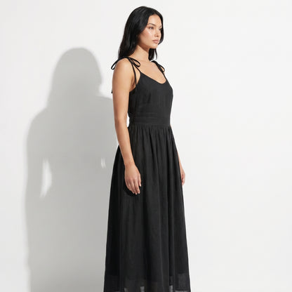 Noémie Women’s Tie-Strap Gathered Midi Dress