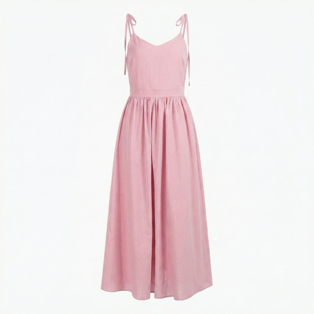 Noémie Women’s Tie-Strap Gathered Midi Dress