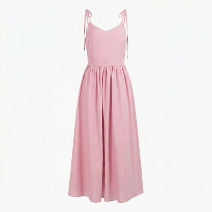 Noémie Women’s Tie-Strap Gathered Midi Dress