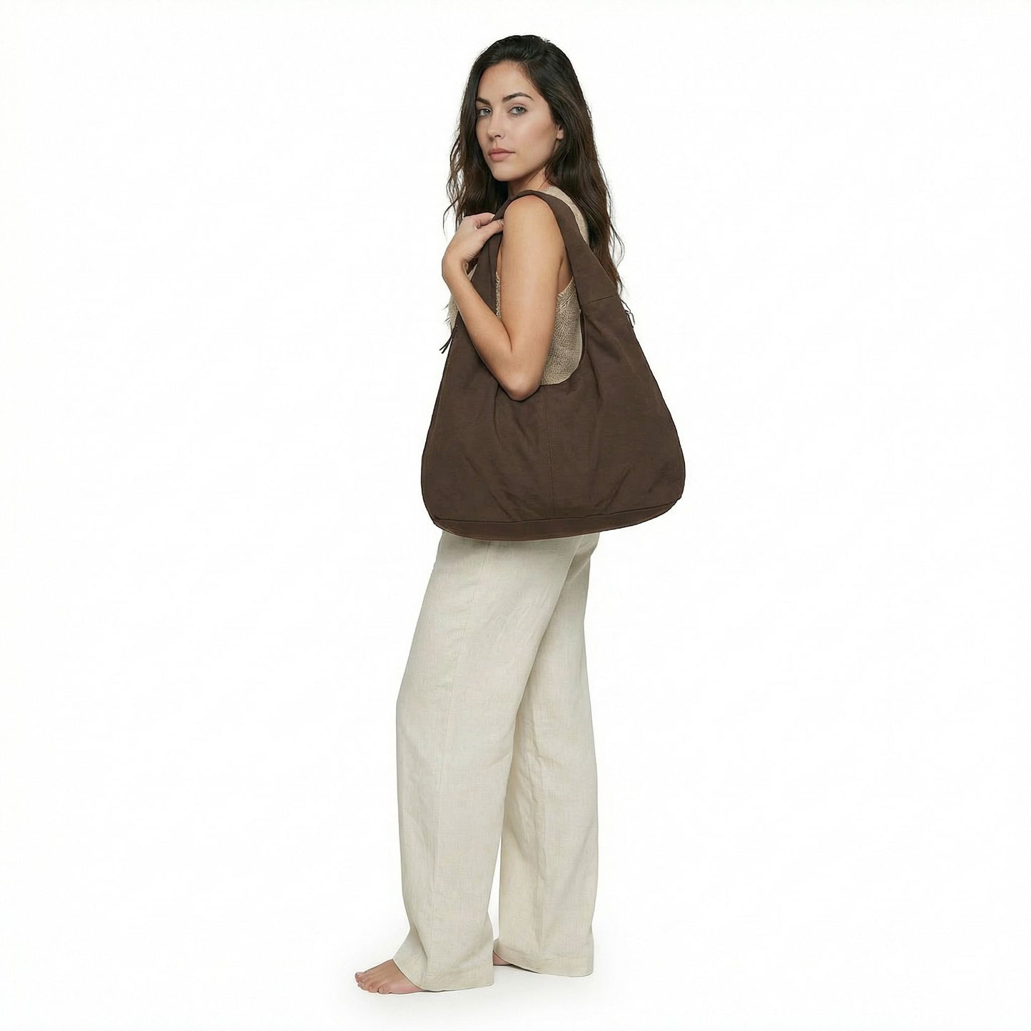 Noémie | Women’s Cloth Large Shoulder Tote Zip