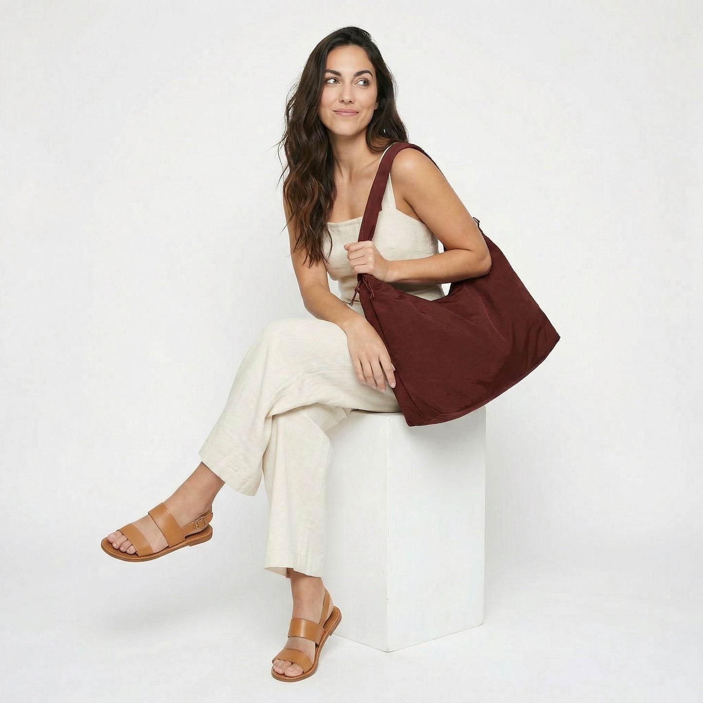 Noémie | Women’s Cloth Large Shoulder Tote Zip