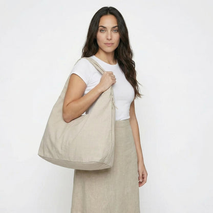 Noémie | Women’s Cloth Large Shoulder Tote Zip