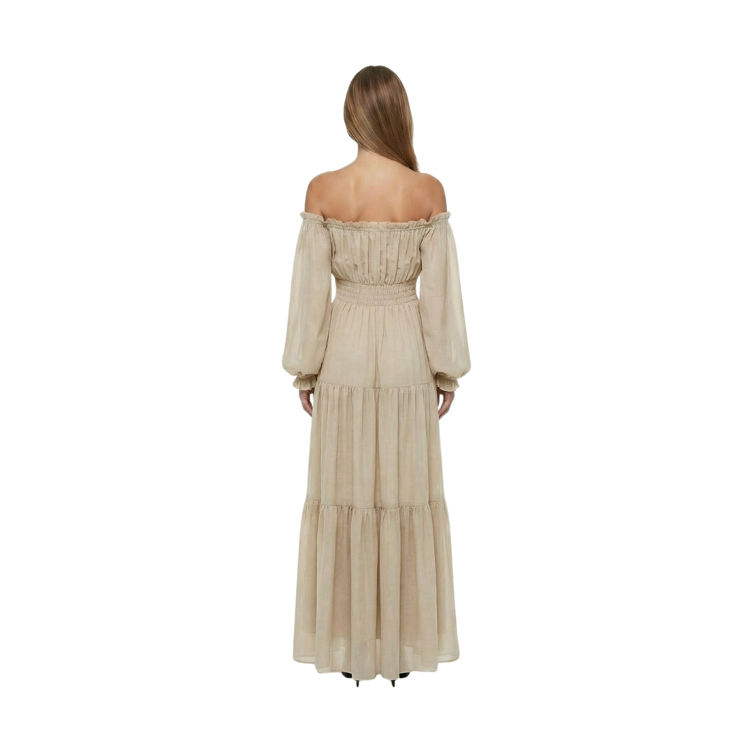 Océane | Women’s Off-Shoulder Long-Sleeve Maxi Dress with Slit