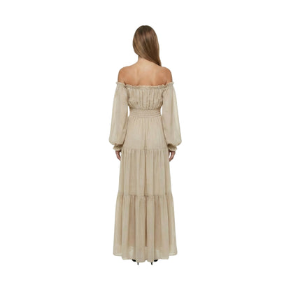 Océane | Women’s Off-Shoulder Long-Sleeve Maxi Dress with Slit