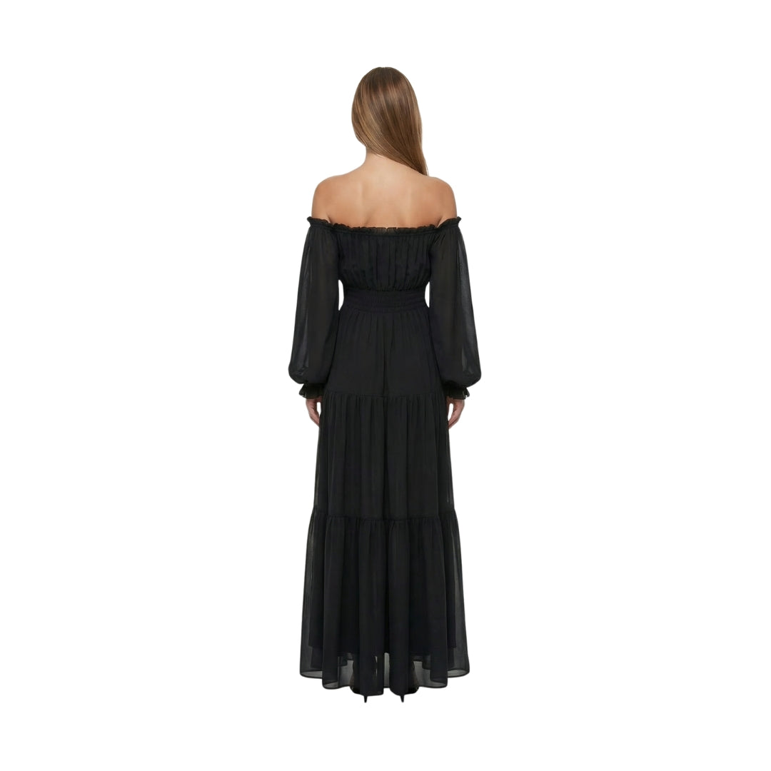 Océane | Women’s Off-Shoulder Long-Sleeve Maxi Dress with Slit