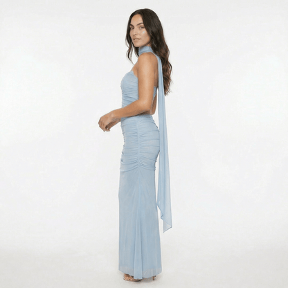 Océane | Women’s Mesh Corset Maxi Skirt Set, Boned